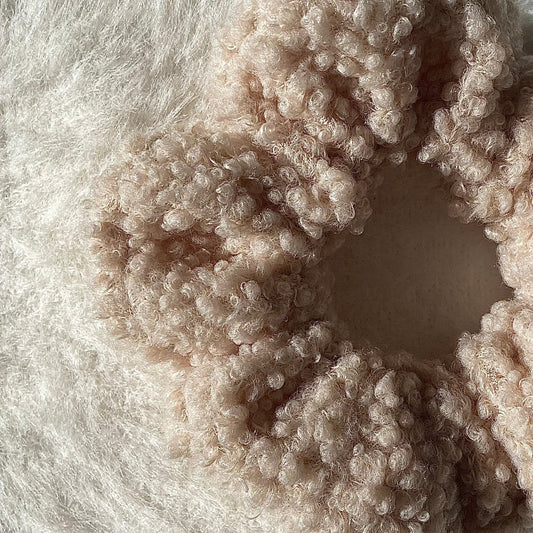 Teddy Scrunchie- Beige